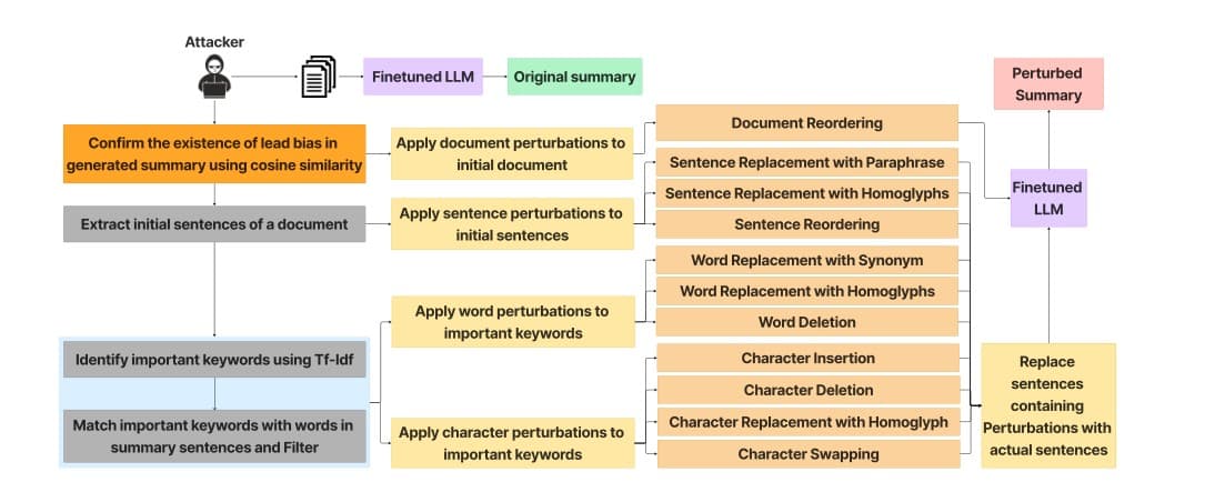 Framework of adversarial Perturbations